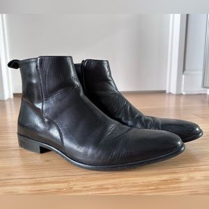 Beatle Boots, black, Italian leather, size 9.5 US/43 EU, Stefano Bonfiglioli